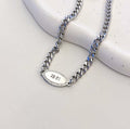 Handmade Korean Chain Dog & Cat Collar | Surgical Steel ID Tag | Custom Name Tag